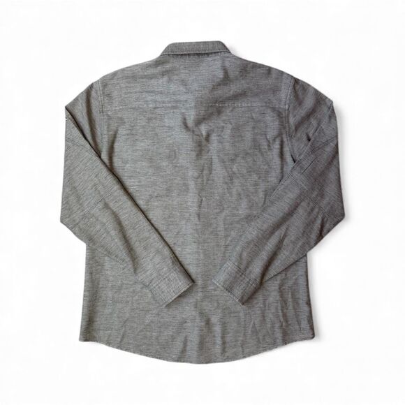 Kuhl Shiftr Gray Herringbone Long Sleeve Button Up Shirt Men's Large - Picture 2 of 5